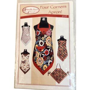 Vanilla House Designs Four Corners Apron Pattern P132 Sewing Craft New!